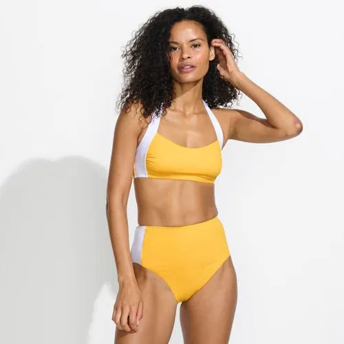 Women's Seamed High Waisted Bikini Bottoms