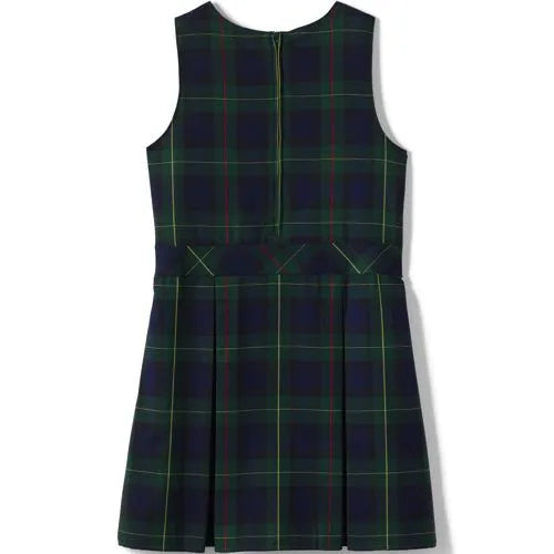 Girls Top of Knee Plaid Jumper