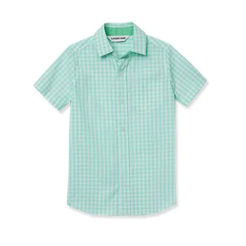 Boys Short Sleeve Poplin Camp Shirt