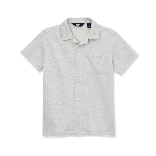 Boys Terry Knit Button Down Shirt