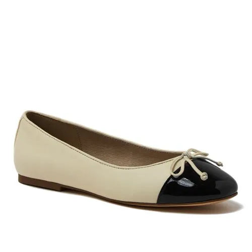 Women's Essential Leather Cap Toe Ballet Flats