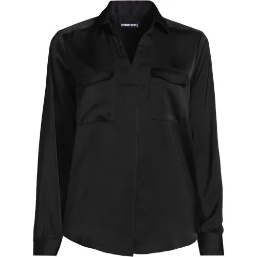 Women's Charmeuse Utility Popover Blouse
