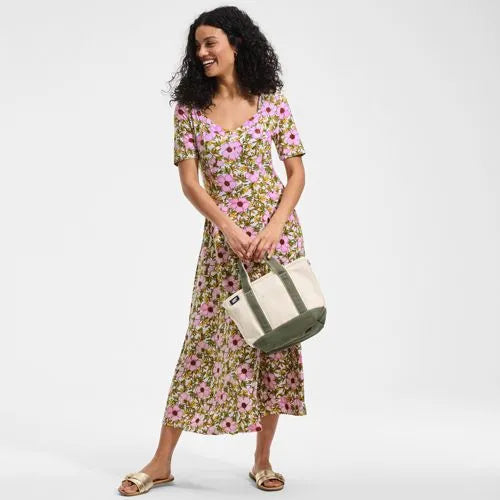 Women's Silky Knit Sweetheart Midi Dress