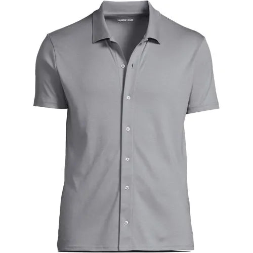 School Uniform Men's Supima Short Sleeve Button Front Shirt