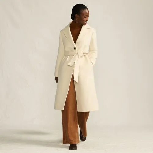 Women's Wool Wrap Long Coat