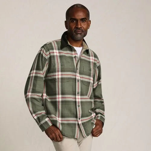 Men's Authentic Flannel Shirt with Corduroy Collar