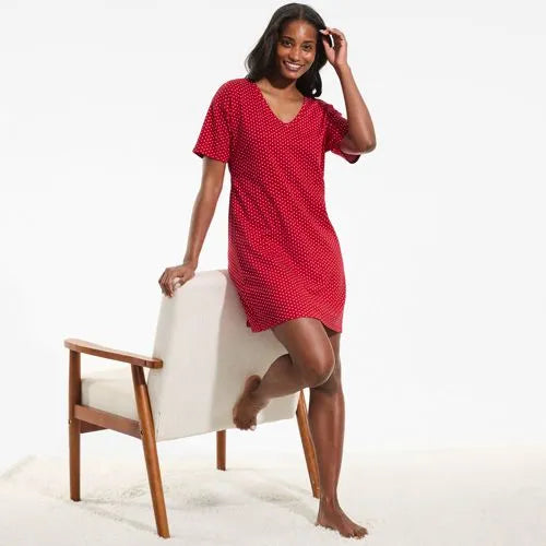 Women's Cotton Interlock Relaxed Above the Knee Nightgown