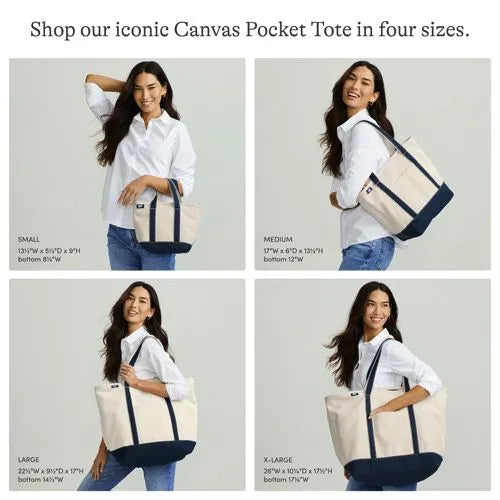Medium Denim Open Top Tote Bag