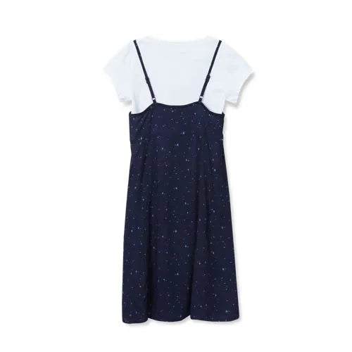 Girls Slip Dress with Short Sleeve Tee