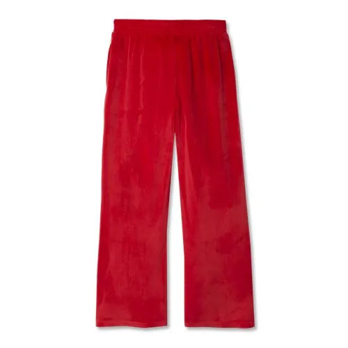 Girls Wide Leg Velour Pants