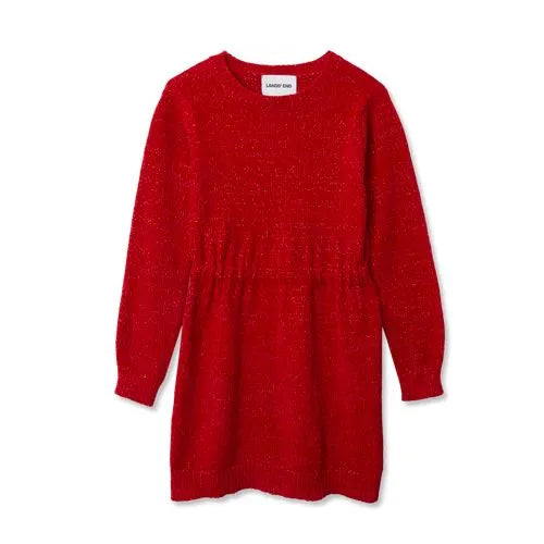 Girls Chenille Cinched Waist Sweater Dress