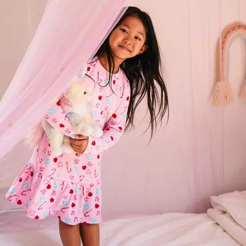 Girls Long Sleeve Jersey Nightgown