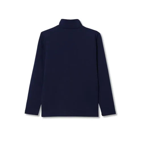Boys Husky Long Sleeve Knit Full Zip Mock Neck Sweatshirt