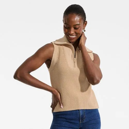 Women's Drifter Quarter Zip Vest Sweater