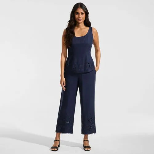Women's Linen Embroidered Pants