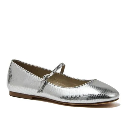 Women's Classic Metallic Mary Jane Flats