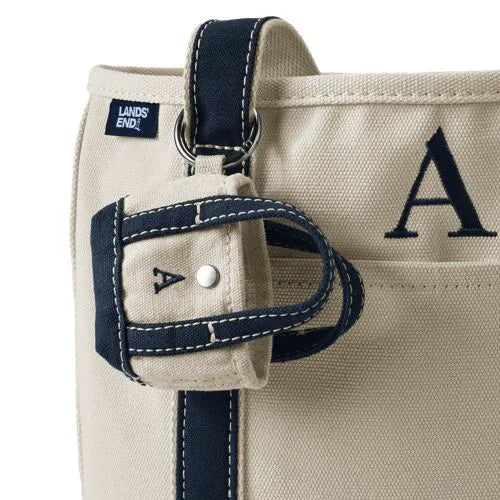 Pre-Monogrammed Letter A Micro Canvas Tote