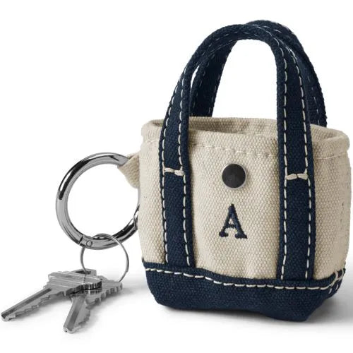 Pre-Monogrammed Letter A Micro Canvas Tote