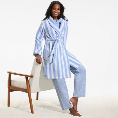 Women's Soft Terry Long Sleeve Knee Length Robe