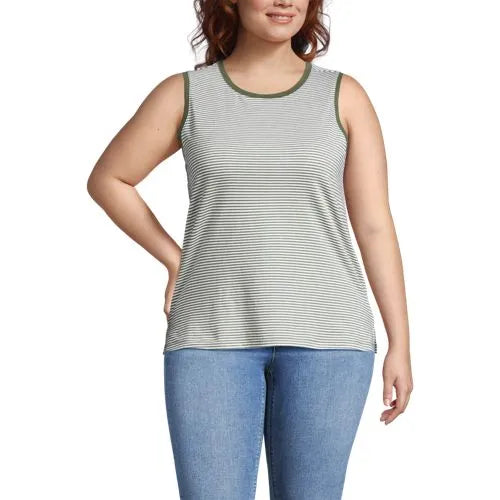 Women's Plus Size Supima Cotton Crew Neck Tank