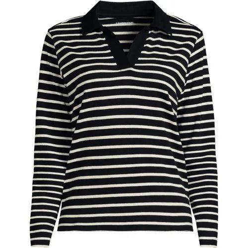 Women's Long Sleeve Mariner Johnny Collar Polo
