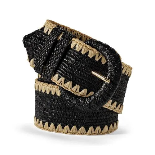 Women's Stretch Raffia Belt