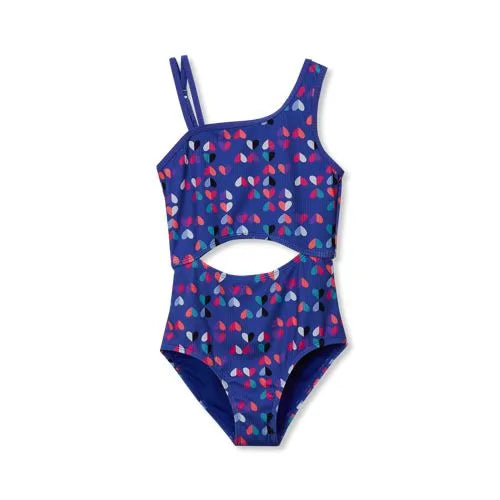 Girls Asymmetrical One Piece Swimsuit