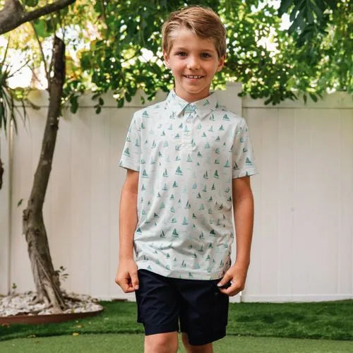 Boys Short Sleeve Performance Polo