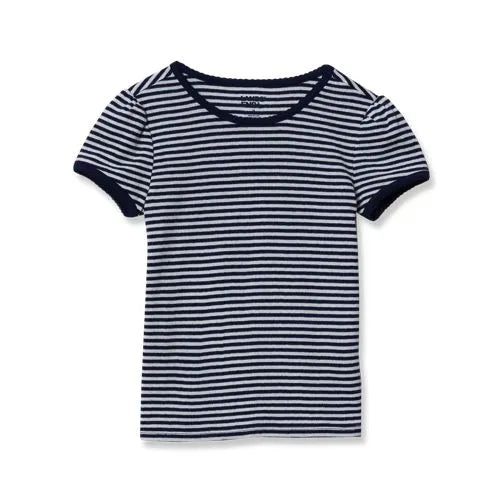 Girls Short Sleeve Pointelle Knit Tee