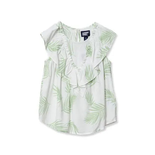 Girls Breezy V-neck Ruffle Top
