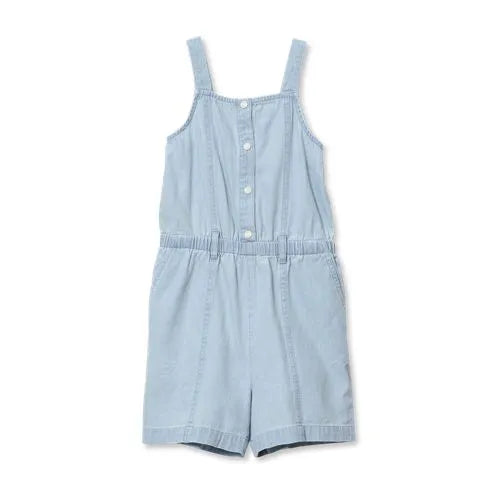 Girls Lightweight Denim Romper