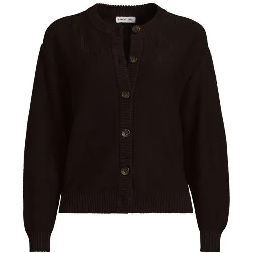 School Uniform Women's Cotton Modal Mid Gauge Button Front Crew Neck Cardigan Sweater
