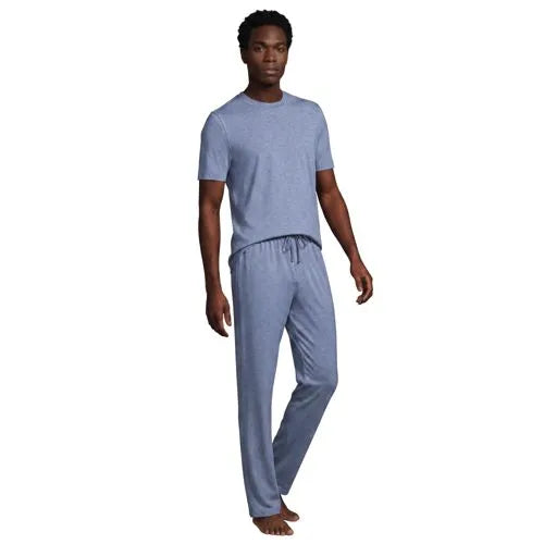 Men's Short Sleeve Knit Jersey Pajama Set