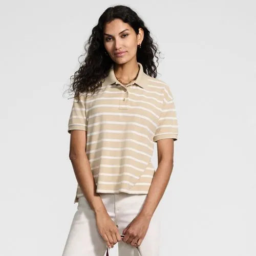 Women's Short Sleeve Pique Boxy Polo