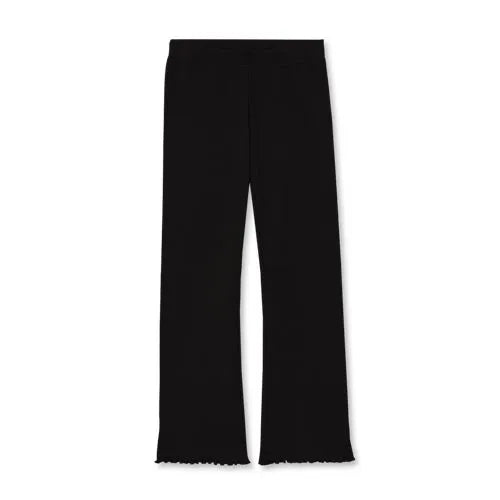 Girls Ribbed Knit Flare Leggings