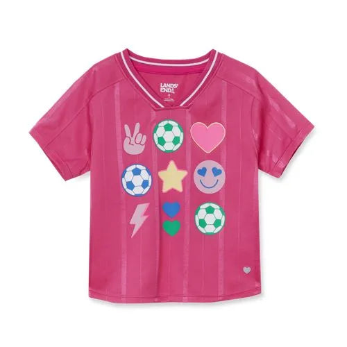 Girls Short Sleeve Soccer Jersey Top