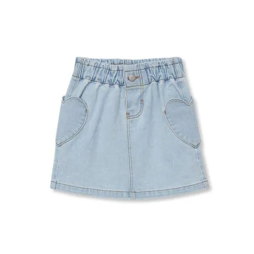 Girls Denim Skirt with Pockets