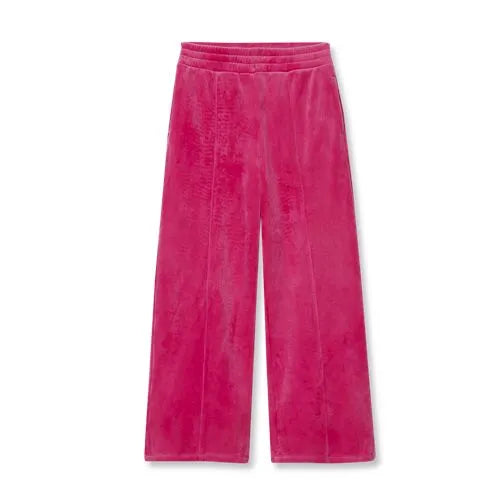 Girls Plush Rib Wide Leg Pants