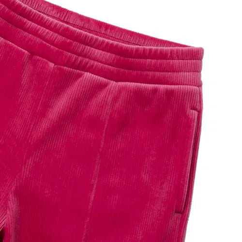 Girls Plush Rib Wide Leg Pants
