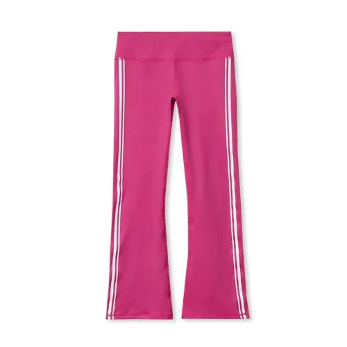 Girls Active Flare Leggings with Side Stripe