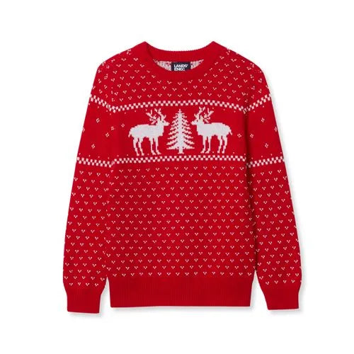 Boys Intarsia Holiday Crewneck