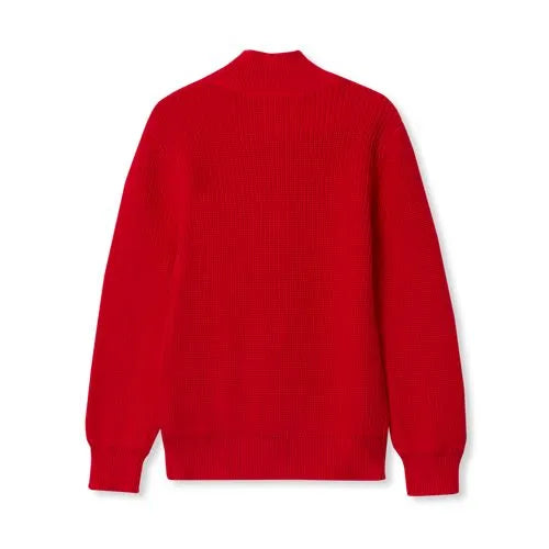 Boys Quarter Zip Chunky Sweater