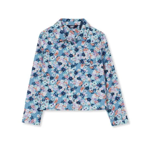 Girls Long Sleeve Flannel Printed Shirt