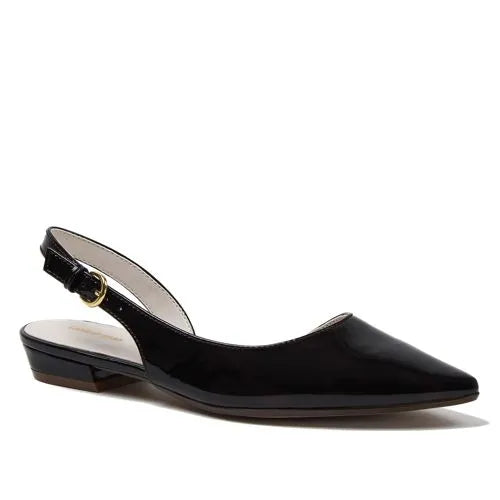 Women's Leather Slingback Low Heels