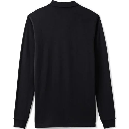 Men's Big Long Sleeve Classic Mesh Polo Shirt