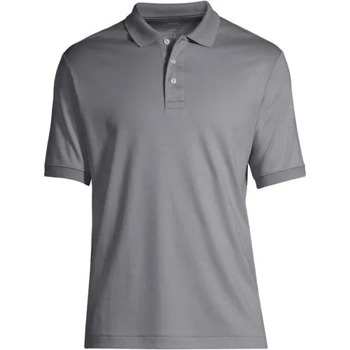 School Uniform Men's Banded Cuff Short Sleeve Supima Cotton Polo Shirt