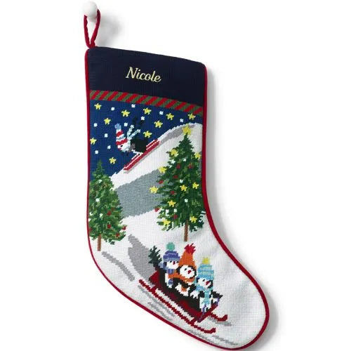 Needlepoint Personalized Christmas Stocking