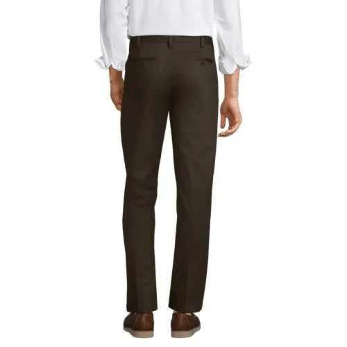 Men's No Iron Traditional Fit Plain Front Chino Pant