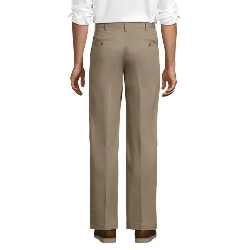 Men's No Iron Traditional Fit Plain Front Chino Pant