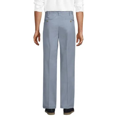 Men's No Iron Traditional Fit Plain Front Chino Pant
